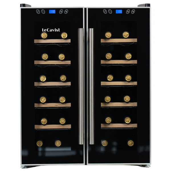 LeCavist 24 Bottle Dual Zone Wine Fridge LCCV24B2Z- Carton Damaged