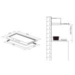 Artusi 90cm Tempered Black Glass Cooktop CAGH9000B_Carton Damaged