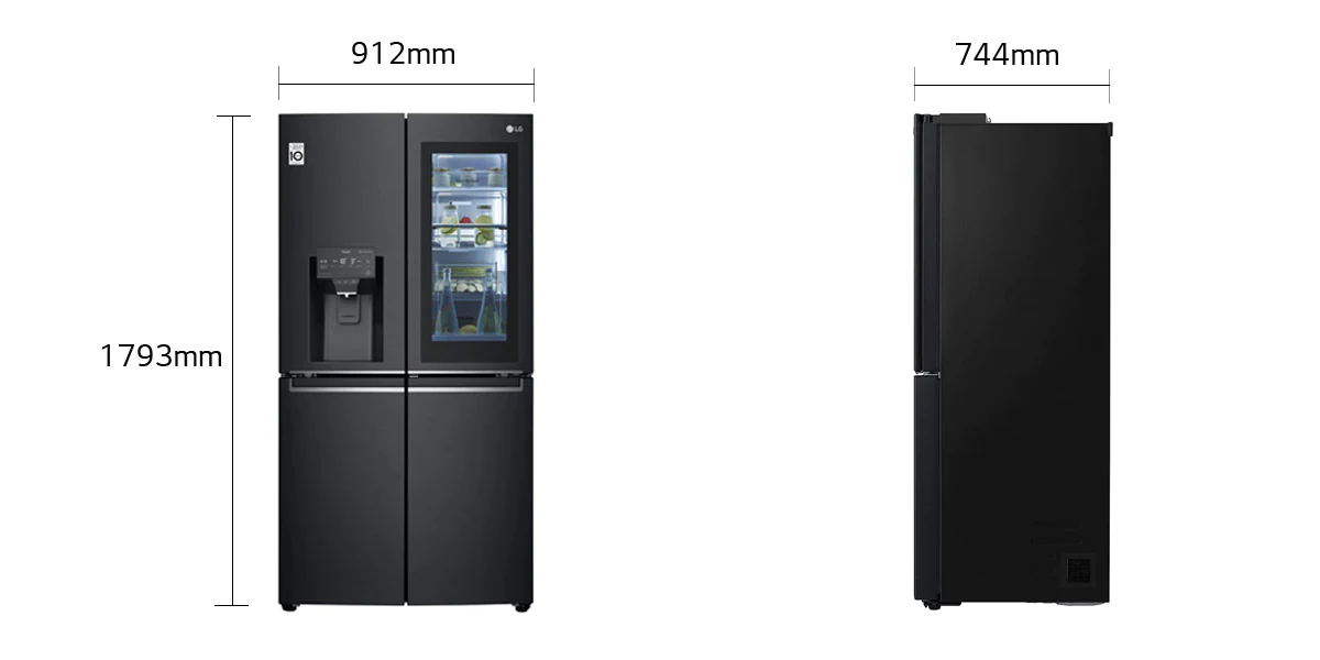 LG GF-V706MBLC 637L Matte Black French Door Refrigerator