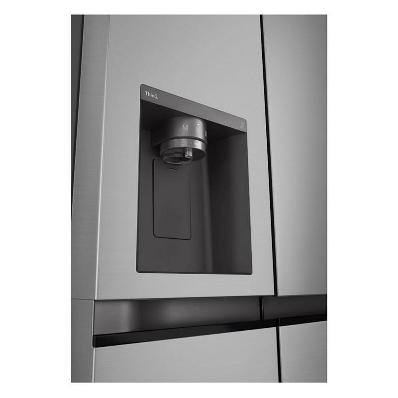 LG 635L Side by Side Fridge with Non-Plumbed Ice & Water Dispenser-GS-N600PL_ Carton Damaged