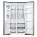 LG 635L Side by Side Fridge with Non-Plumbed Ice & Water Dispenser-GS-N600PL_ Carton Damaged