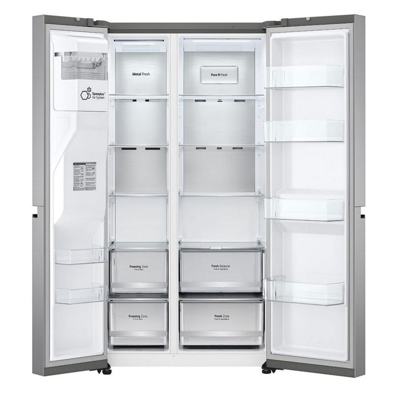 LG 635L Side by Side Fridge with Non-Plumbed Ice & Water Dispenser-GS-N600PL_ Carton Damaged
