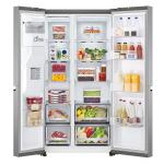 LG 635L Side by Side Fridge with Non-Plumbed Ice & Water Dispenser-GS-N600PL_ Carton Damaged