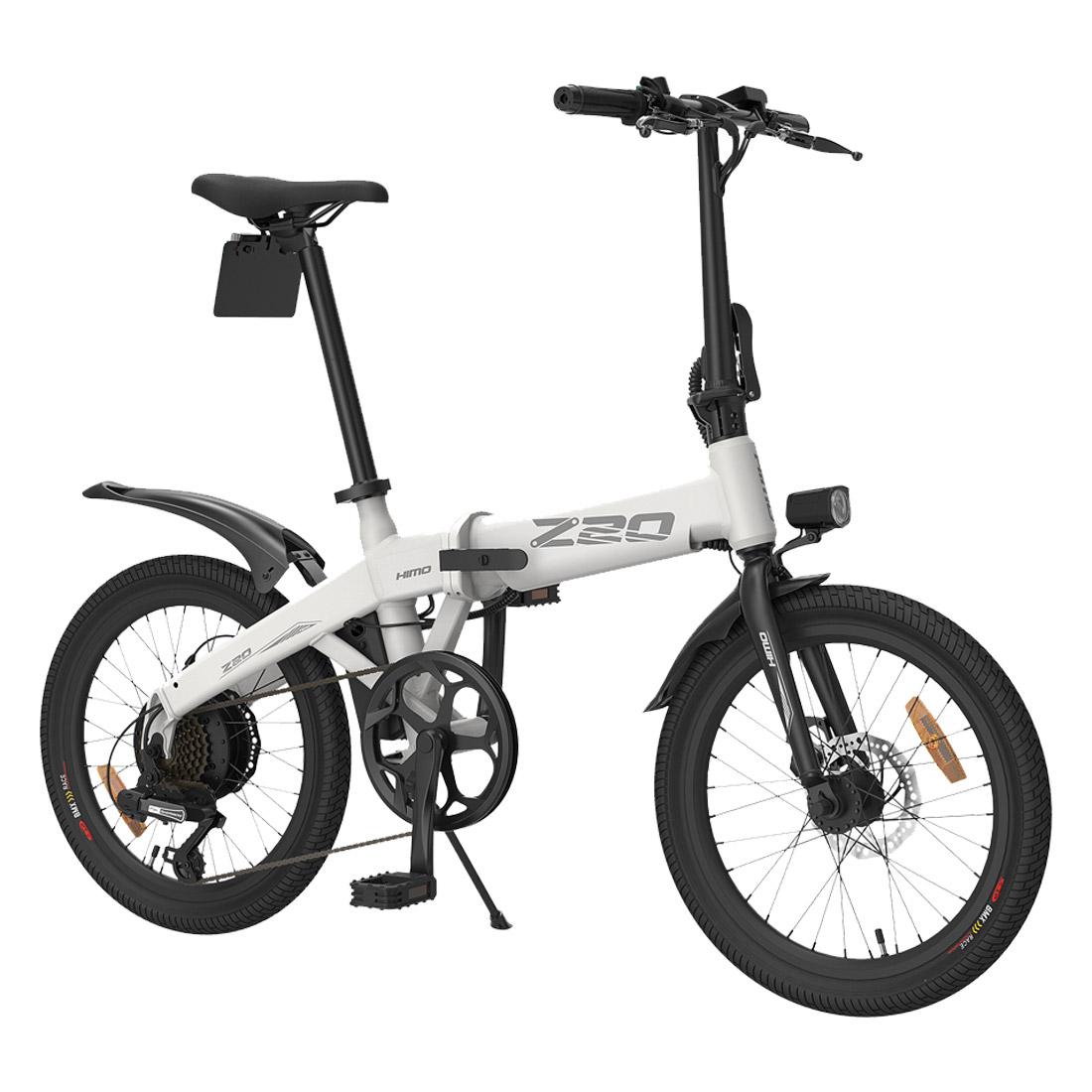 HIMO Z20 20" WHITE Folding Power Assist Electric Bicycle Moped E-Bike -Carton damged