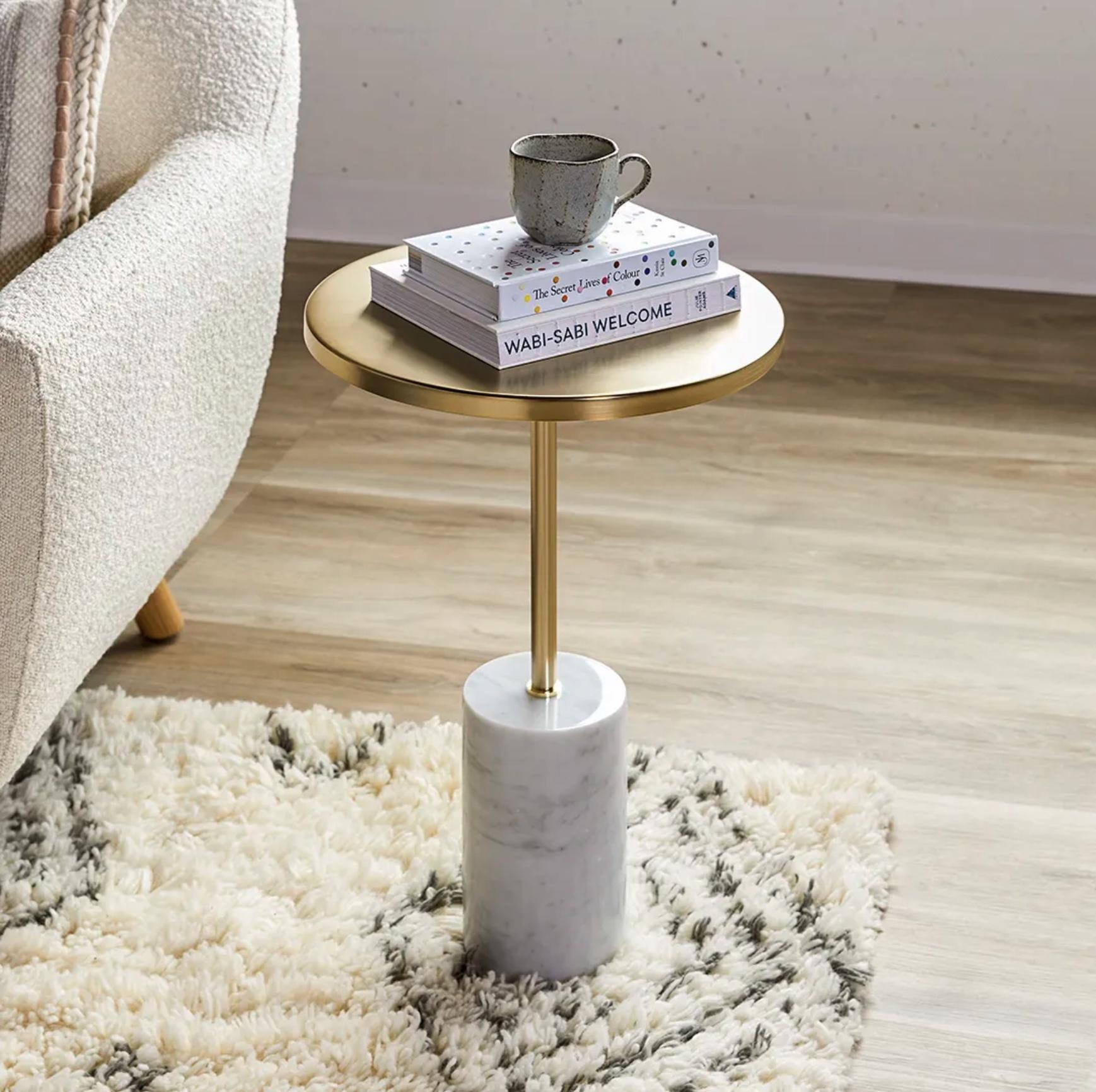 Tribeca Tall Side Table - Brass