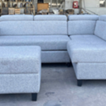 Fabric Three Seater Sofa Left and Three Seater Sofa Right with Ottoman, Brand new