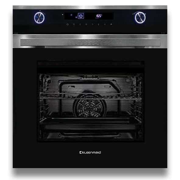 Kleenmaid 60cm 82L Black Krystal Glass And Stainless Steel Built-In Multifunction Oven_OMF6040X_ Carton Damaged