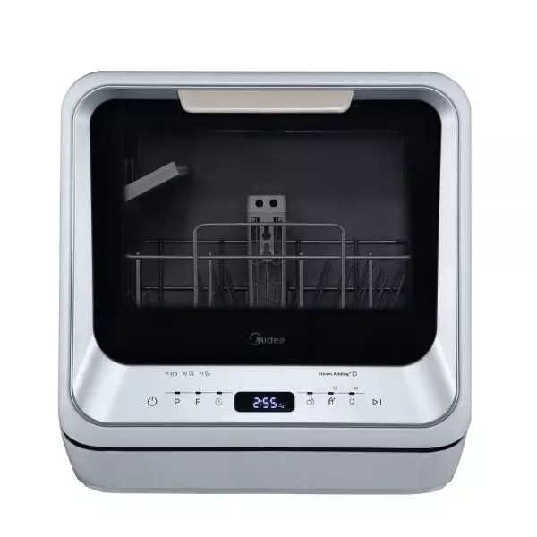 Midea 5L Tank Mini Benchtop Dishwasher Silver MDWMINIS-Factory Seconds