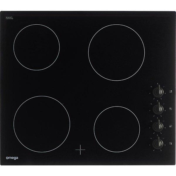 Omega 60cm 4 Zone Ceramic Glass Electric Cooktop OCC64KZTGG - Carton Damaged