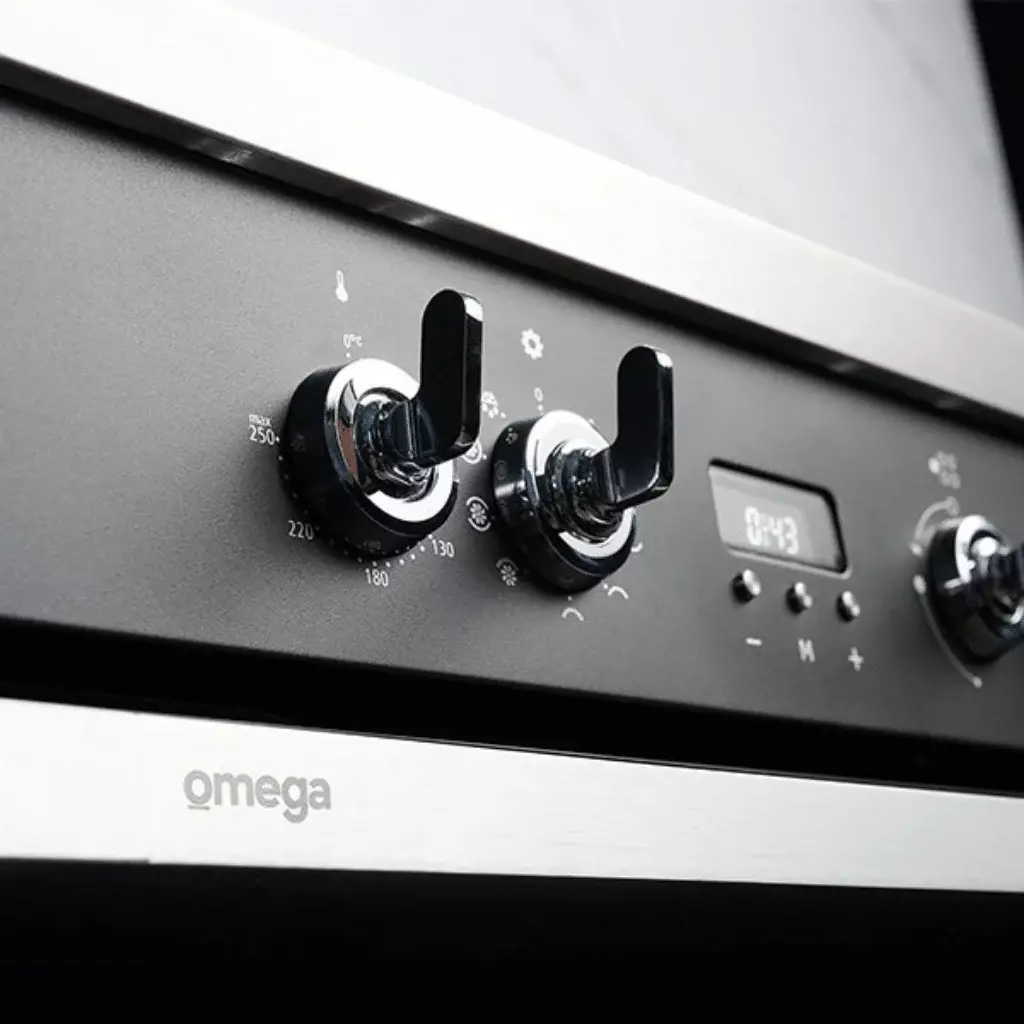 Omega 90cm 9 Function Freestanding Dual Fuel Oven OF910FXCOM - Carton Damaged