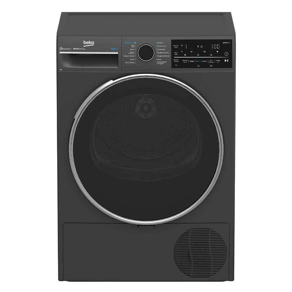 Beko BDPB904HG 9Kg Heat Pump Dryer Graphite with Steam and WiFi - Factory Seconds