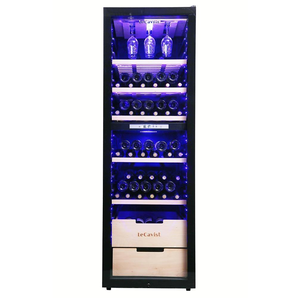 Lecavist LCS230VN2Z1D 226 Bottle Dual Zone Wine Fridge - Carton Damaged