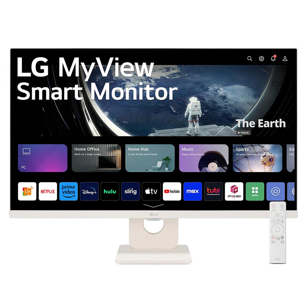 LG 27SR50F-W 27-inch FHD IPS Smart Monitor with webOS 23 - Carton Damaged