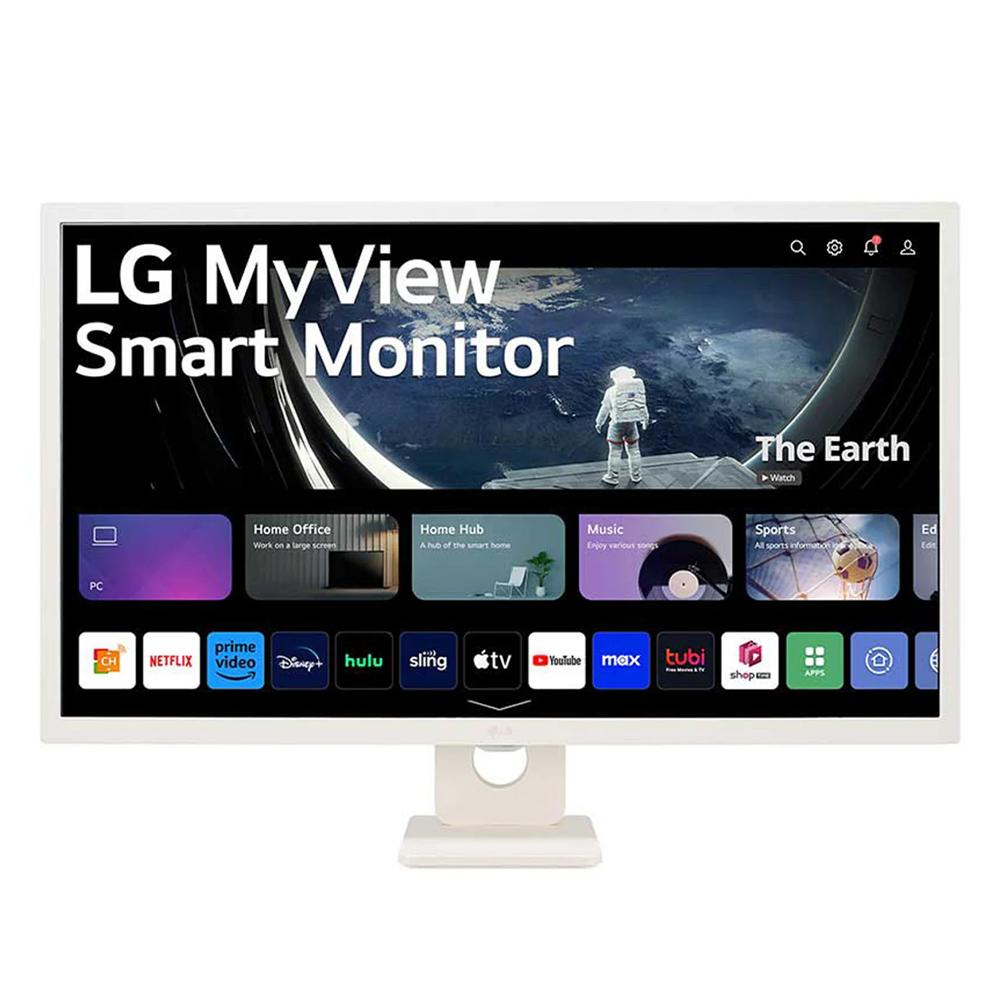 LG 32SR50F-W MyView 32-inch FHD IPS All-in-One Smart Monitor in White - Carton Damaged