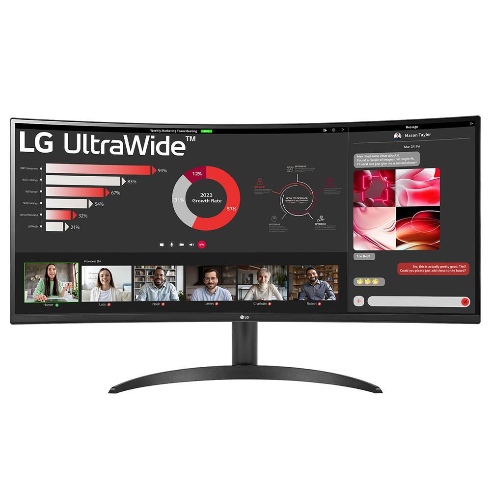 LG 34WR50QC-B 34-inch WQHD HDR10 VA 100Hz FreeSync Curved Monitor - Factory Seconds
