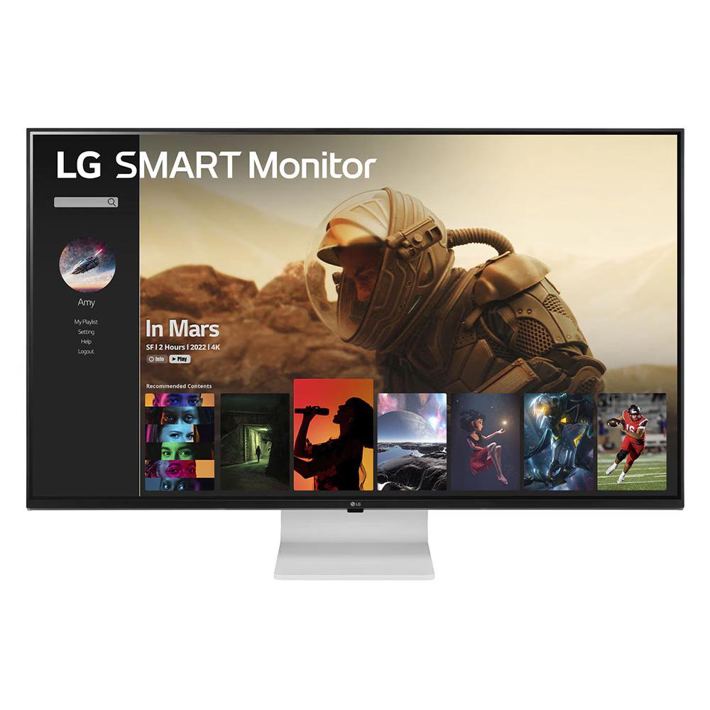 LG 43SQ700S-W 43-inch 4K UHD Smart Display Monitor with webOS - Carton Damaged