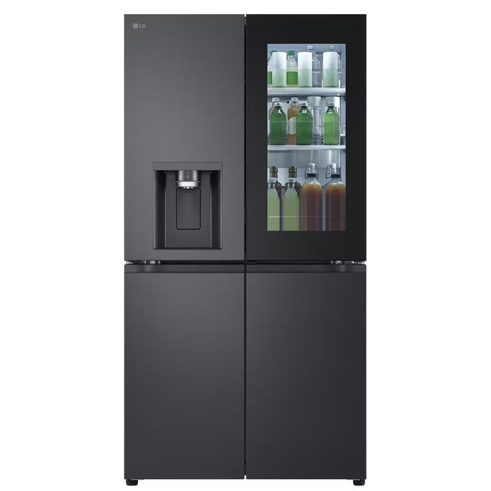 LG GF-V700MBLC 642L French Door Fridge with InstaView® in Matte Black Finish - Carton Damaged