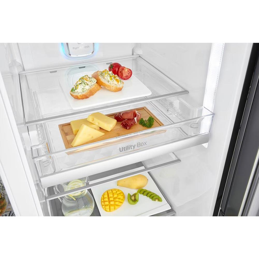 LG GS-D665BSL 665L Side by Side Fridge with Door-in-Door® in Black Stainless Steel - Factory Seconds