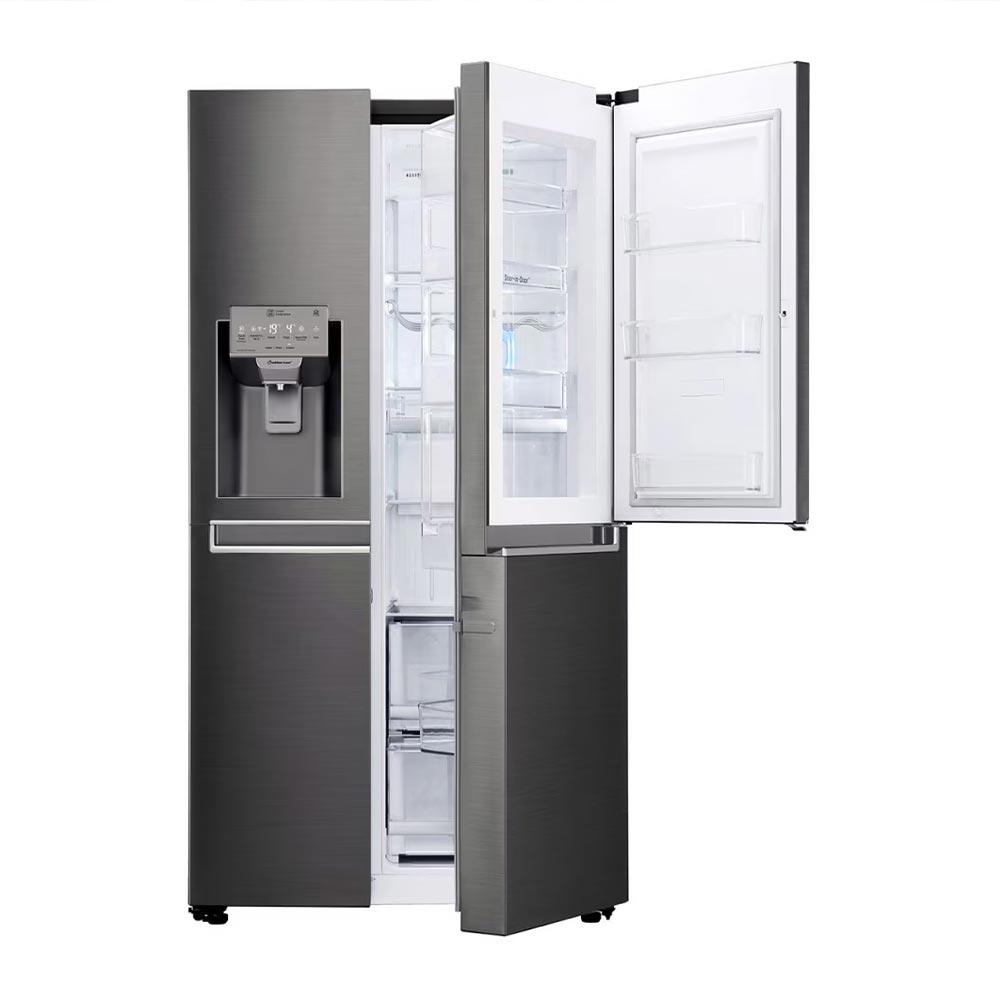 LG GS-D665BSL 665L Side by Side Fridge with Door-in-Door® in Black Stainless Steel - Factory Seconds