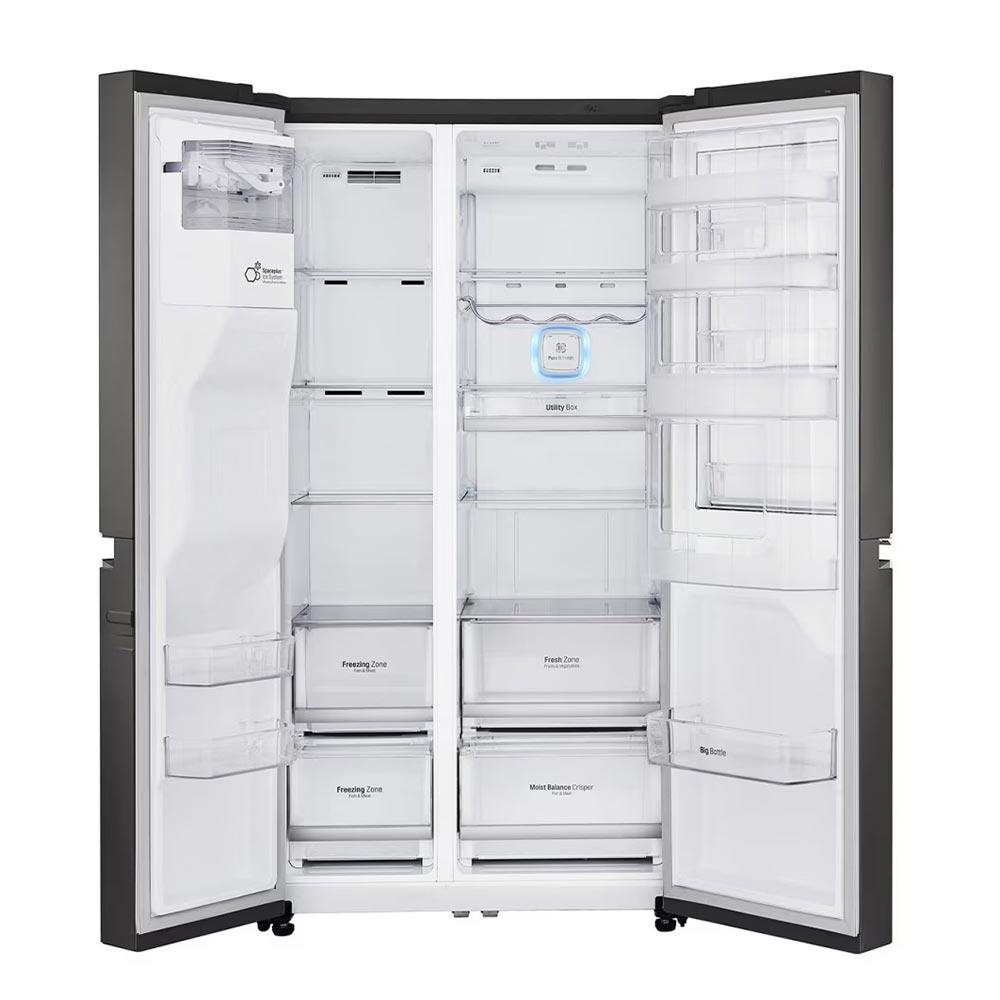 LG GS-D665BSL 665L Side by Side Fridge with Door-in-Door® in Black Stainless Steel - Factory Seconds