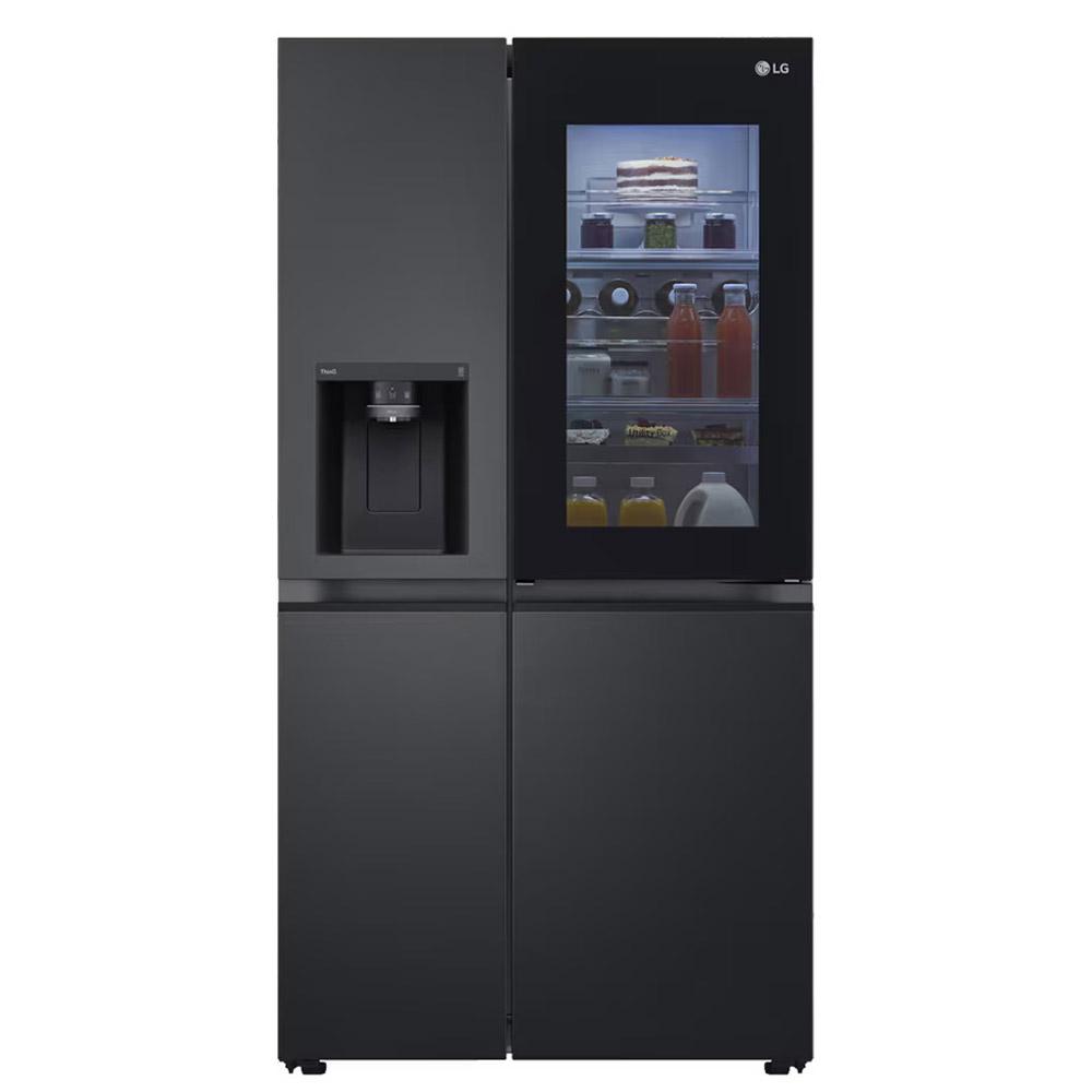 LG GS-V600MBLC 635L Side by Side Fridge in Matte Black Finish with InstaView - Carton Damaged