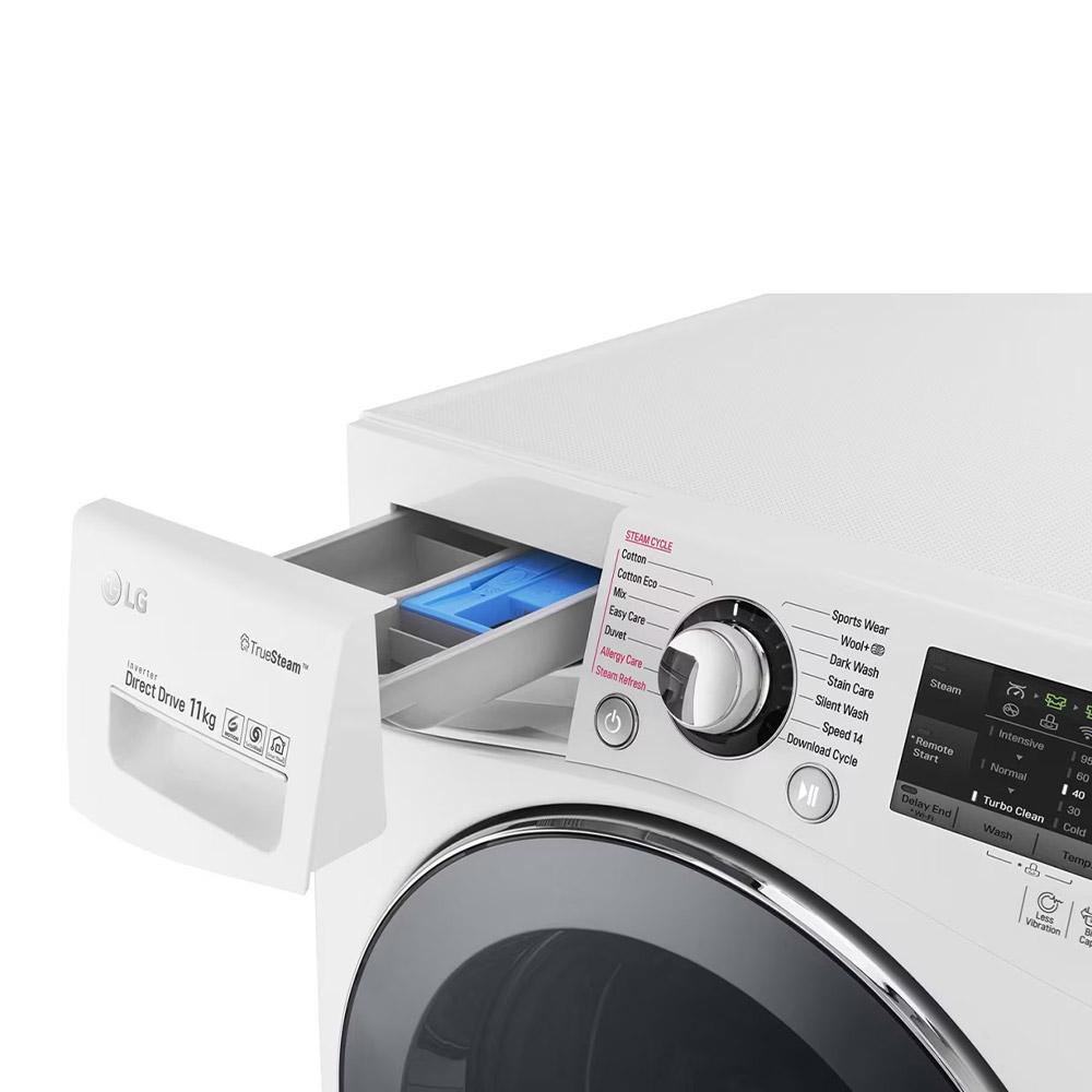 LG WD1411SBW 11kg Front Load Washing Machine with True Steam - Factory Seconds
