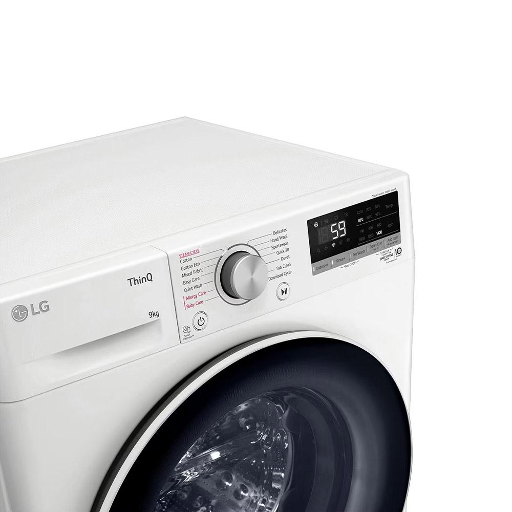 LG WV5-1409W 9kg White Front Load Washing Machine with Steam - Factory Seconds