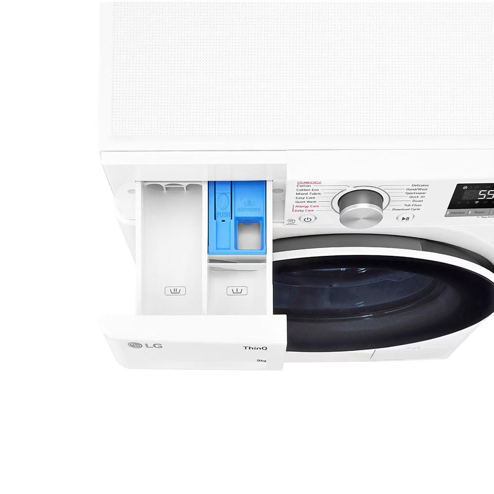 LG WV5-1409W 9kg White Front Load Washing Machine with Steam - Factory Seconds