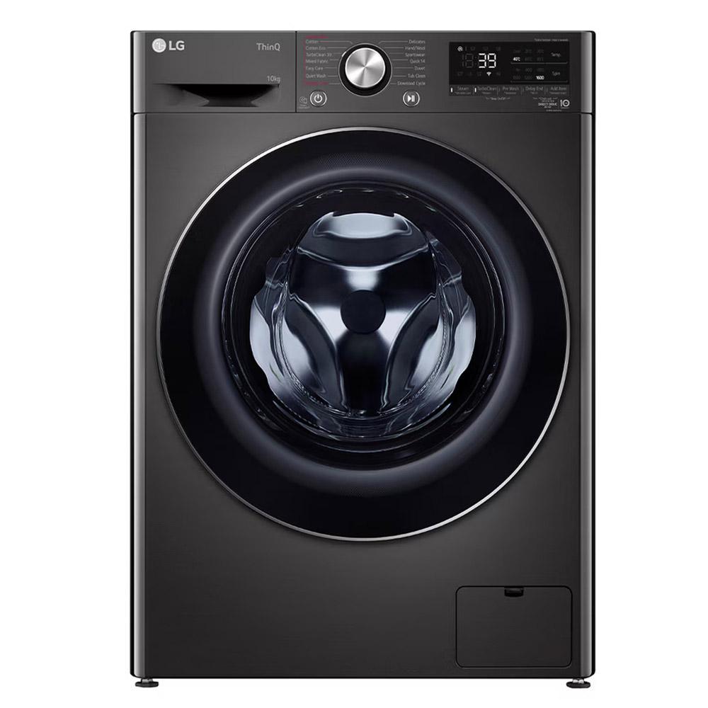 LG WV9-1610B 10kg Black Steel Front Load Washing Machine with Steam - Carton Damaged