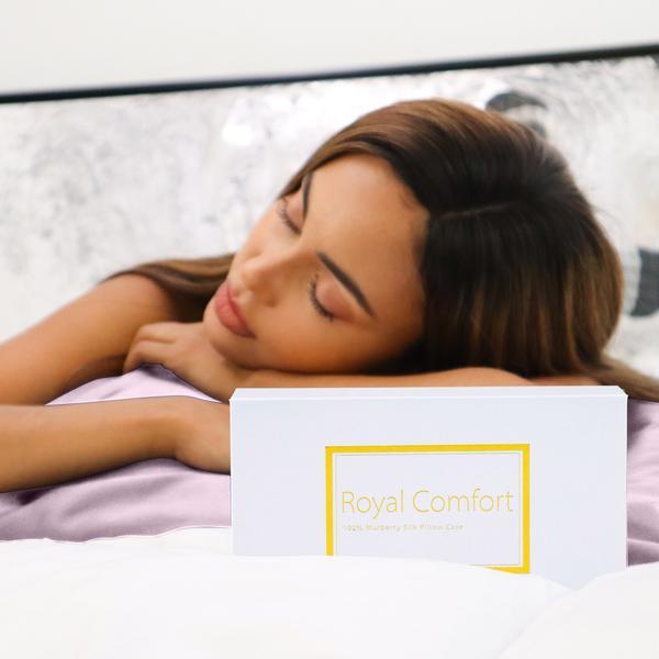 Brand New Royal Comfort Mulberry Silk Pillow Case Twin Pack - Charcoal