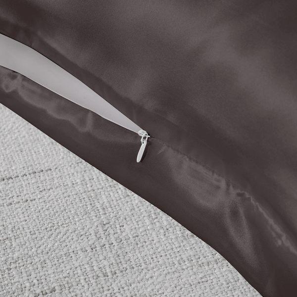 Brand New Royal Comfort Mulberry Silk Pillow Case Twin Pack - Charcoal