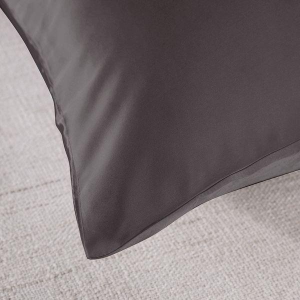 Brand New Royal Comfort Mulberry Silk Pillow Case Twin Pack - Charcoal