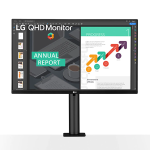 LG 27QN880-B 27" (68.5cm) 5ms QHD Ergo IPS Monitor - Carton Damaged