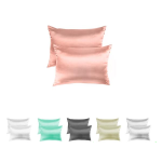 Brand New Royal Comfort Mulberry Silk Pillow Case Twin Pack - Charcoal
