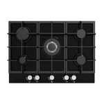 Brand New Trinity TRG700BK 70cm 5 Burner Gas Black Glass Cooktop