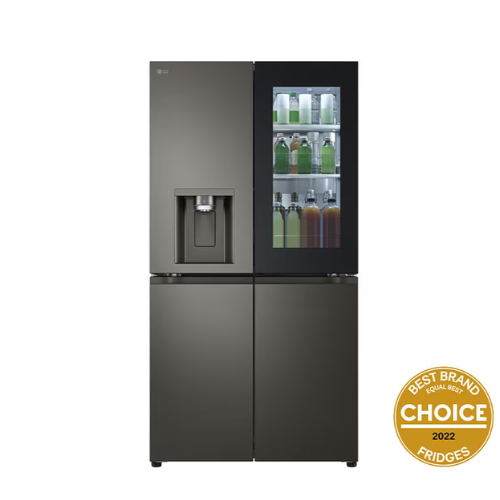LG GF-V700MBLC 642L French Door Fridge with InstaView in Matte Black Finish - Carton Damaged