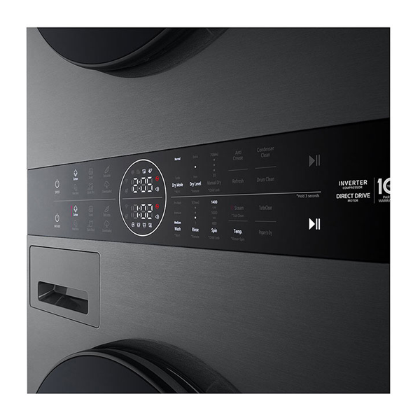 LG WWT-1209B Platinum Black 12/9kg WashTower™ All-In-One Stacked Washer Dryer - Factory Seconds